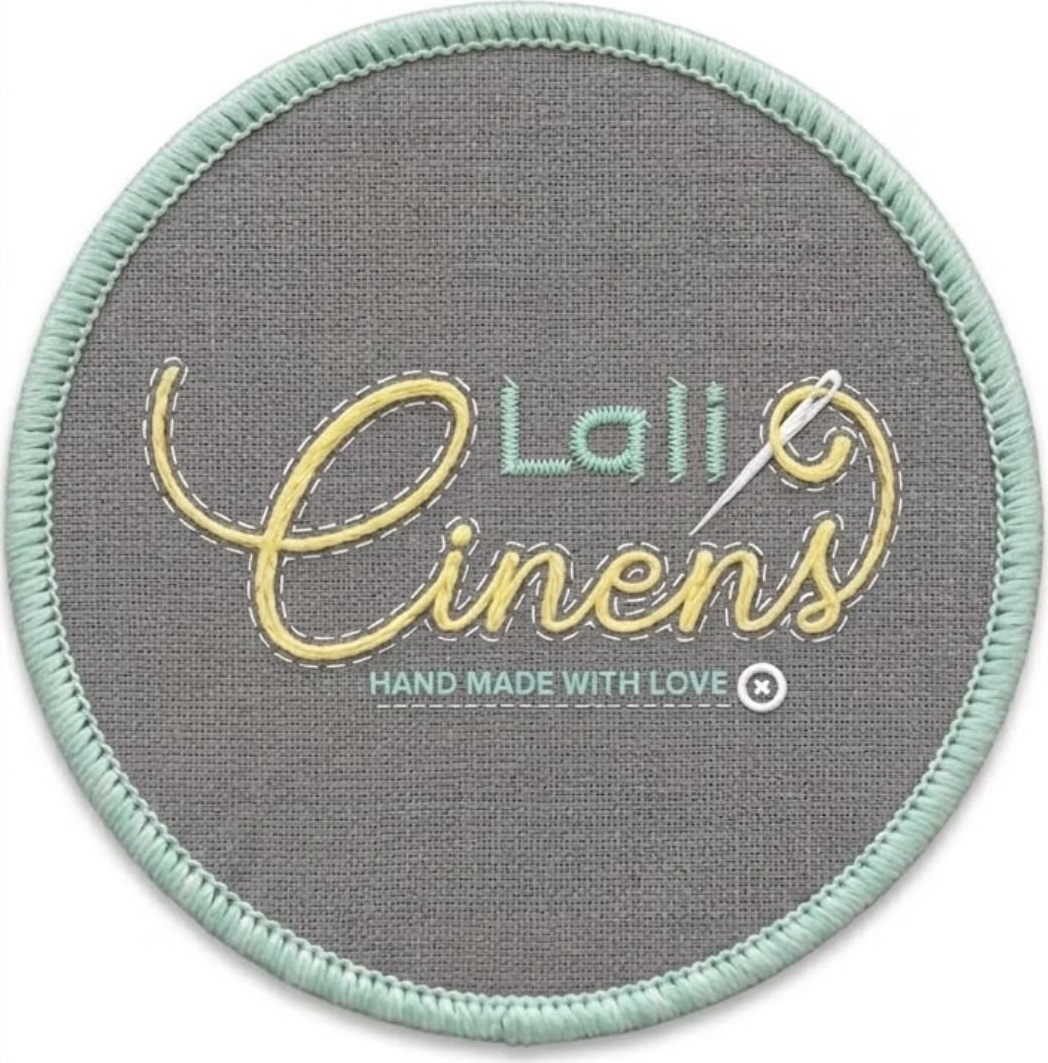 Lali Linens hand made with love embroidered patch